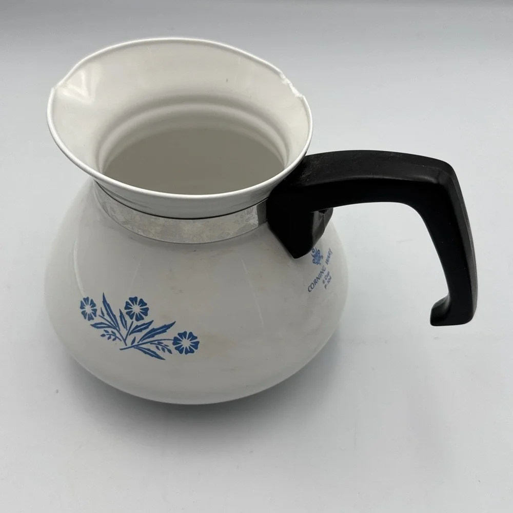 Vtg Corning Ware Blue Cornflower Kettle 6 Cup Tea Pot P-104 without Lid - Read!
